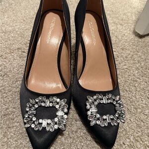 BCBGeneration Black Crystal Embellished Heels